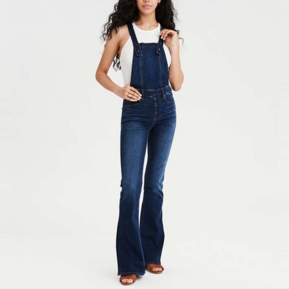 American Eagle Outfitters Dark Blue Women Jeans Overalls